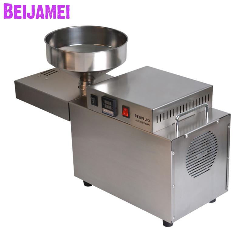 BEIJAMEI 2020 Electric Cold Press Soybean Peanut Oil Machine Commercial Industrial Sunflower Seeds Oil Presser making