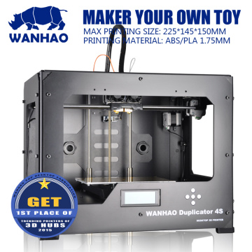 High Qualtiy WANHAO High Precision D4S Industrial 3D Digital Printer Dual extruder free gift 2 roll filament
