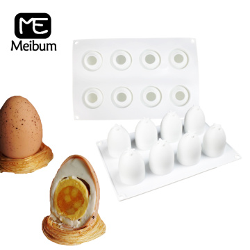 8 Cavity 3D Easter Egg Shape Silicone Cake Mold Chocolate Cupcake Mould French Dessert Truffle Mousse Decorating Tools