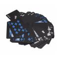 55pcs/Deck Waterproof Plastic Pvc Playing Cards Set Pure Color Black Poker Card Sets Classic Magic Tricks Tool Props
