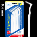 10pcs 0.4-1.5mm Interdental brush L shape orthodontic toothpick tooth brush interdental cleaning dental floss oral care tool