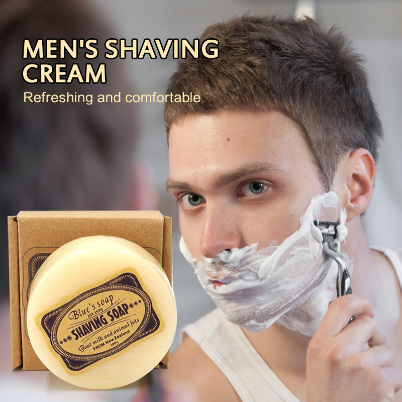 Shaving Cream Men's Mustache Shaving Soap Facial Care Goat Milk Beard Shaving Cream Beard Removal Shaving Cream 100g TSLM1