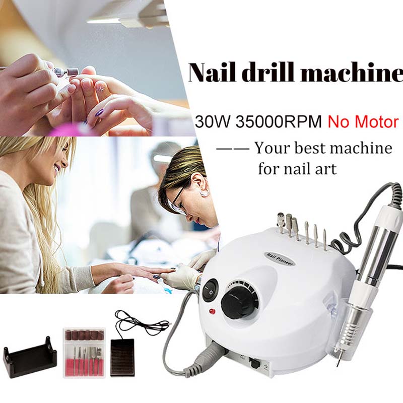 25000RPM Electric Nail Drill Nail Tools Bits Machine for Removing Gel Varnish Milling Cutter Nail for Manicure