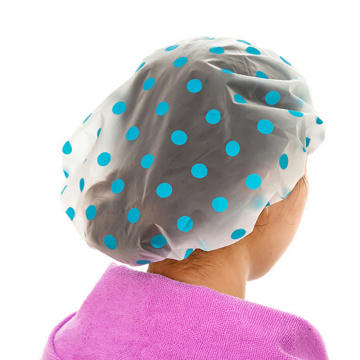 Fashion Wave Point Waterproof Shower Cap Thicken Elastic Bath Hat Bathing Cap for Women Hair Salon Bathroom Products