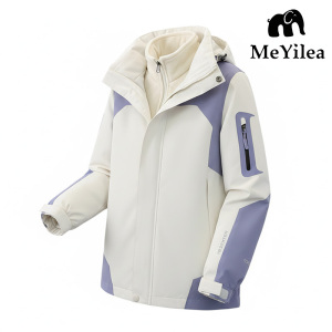 Women 3-in-1 Purple Accent Outdoor Jacket