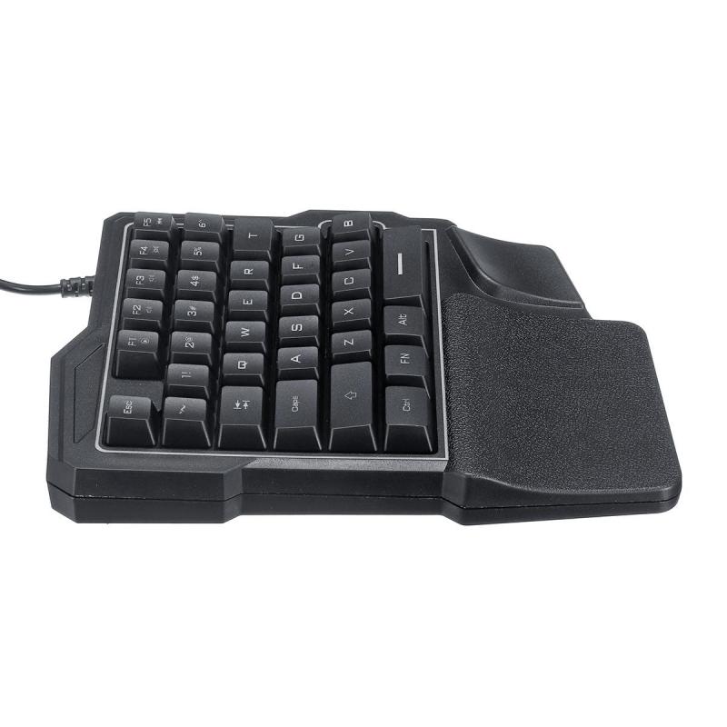 One-handed Gaming Keyboard Ergonomic Universal Wired USB LED Backlight 35 Keys Home Office Mobile Phone Keypad Keyboard