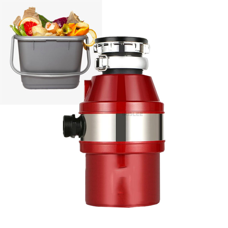 Food Waste Disposal Crusher Garbage Disposal Machine Stainless Steel Shredder With Air Switch For Kitchen Sewer
