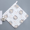 5Pcs/Set 6-Layers Muslin Cotton Baby Washcloths Cartoon Animal Fruit Printed Newborn Face Towels Infant Bibs Absorbent Wipes Han
