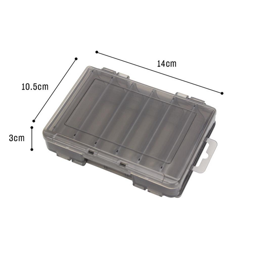2020 new Double Sided Fishing Tackle Box 12 14 Compartments Lure Hook Storage Box Fishing Plastic Storage Case