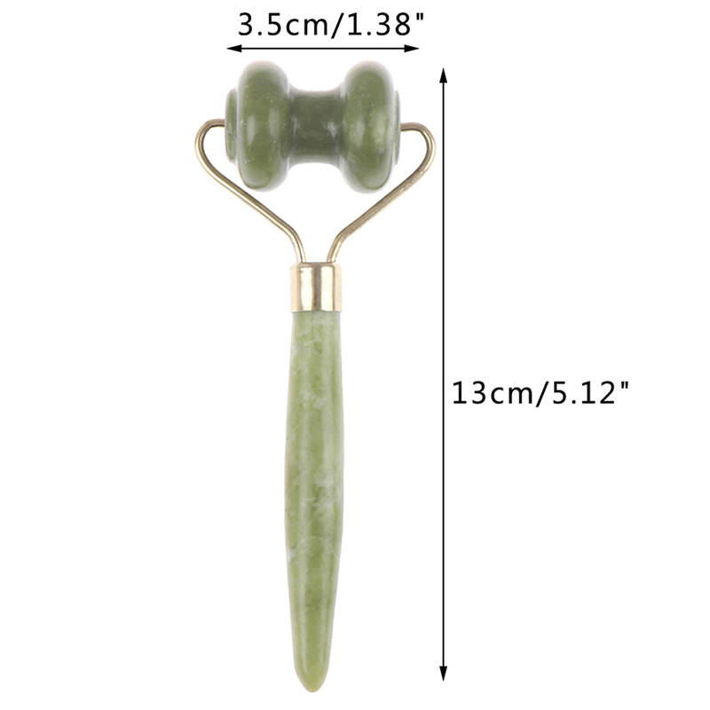 1PCS Green Natural Jade Roller Face Lift Tools Slimming Facial Massage Roller Face Massager Stone Skin Care Jade Roller