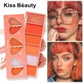 Kiss Beauty 6 Colors Face Blush Rouge Mineralize Makeup Blush Brozer Lights Lighting Professional Palette Makeup Cosmetics