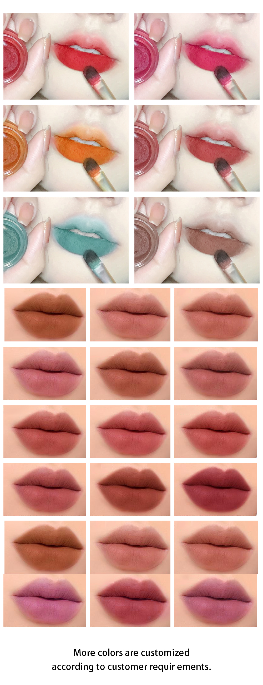 Mud lip color card