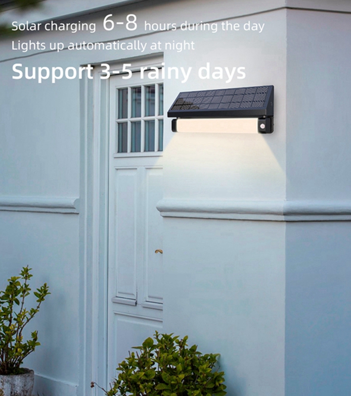 Solar Powered Motion PIR Dual Color Wall Lamp