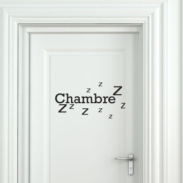 French Porte Chambre Zzz Zzz Bedroom Door Sticker Bedroom Sleep Decal Vinyl Home Decor