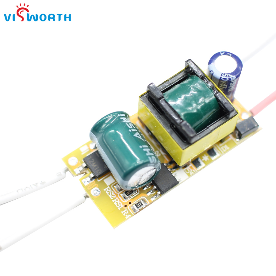 VisWorth 7*1W LED driver 7W LED Lighting Transformer Output 12V 24V IC driver 300ma Driver Adapter for 5W 7W COB SpotLight