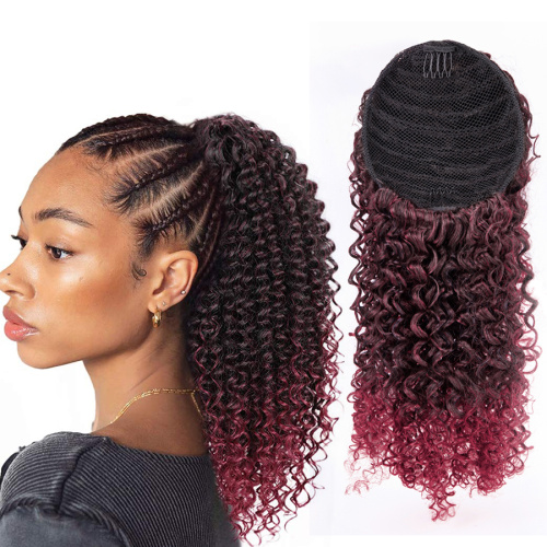 Afro Kinky Curly Ombre Drawstring Synthetic Ponytails Supplier, Supply Various Afro Kinky Curly Ombre Drawstring Synthetic Ponytails of High Quality