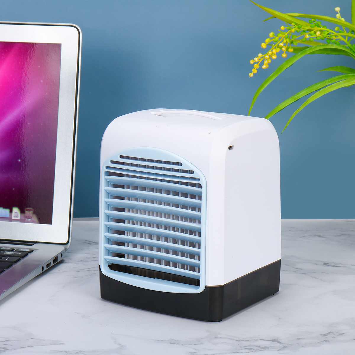 Mini Portable Air Cooler 3 Gear Adjustable USB Air Conditioner Cooling Fan Humidification Air Purification 6 Hours Timing Fans