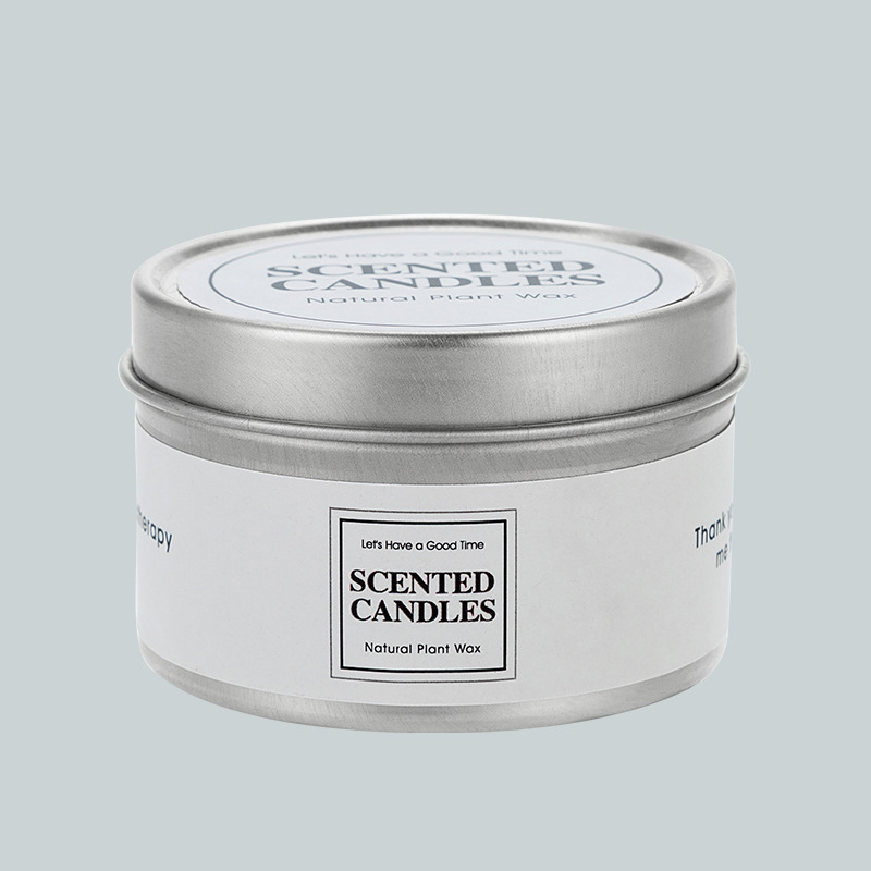 silver tin candle