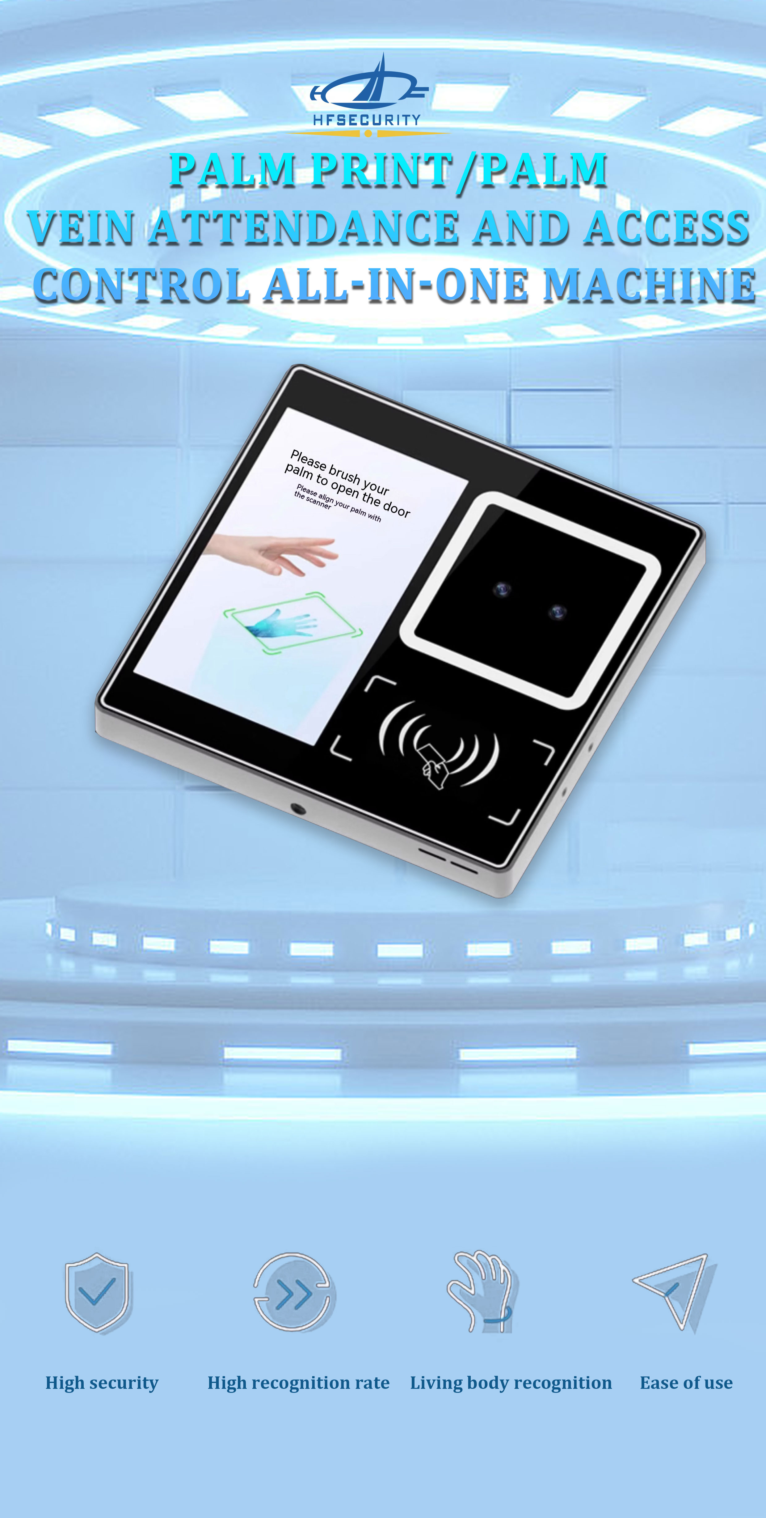 Palm print access control machine