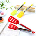 New Silicone Food Tong Stainless Steel BBQ Tong Bread Salad Barbecue Nonslip Cooking Kitchen selfservice picnic Accessories Tool