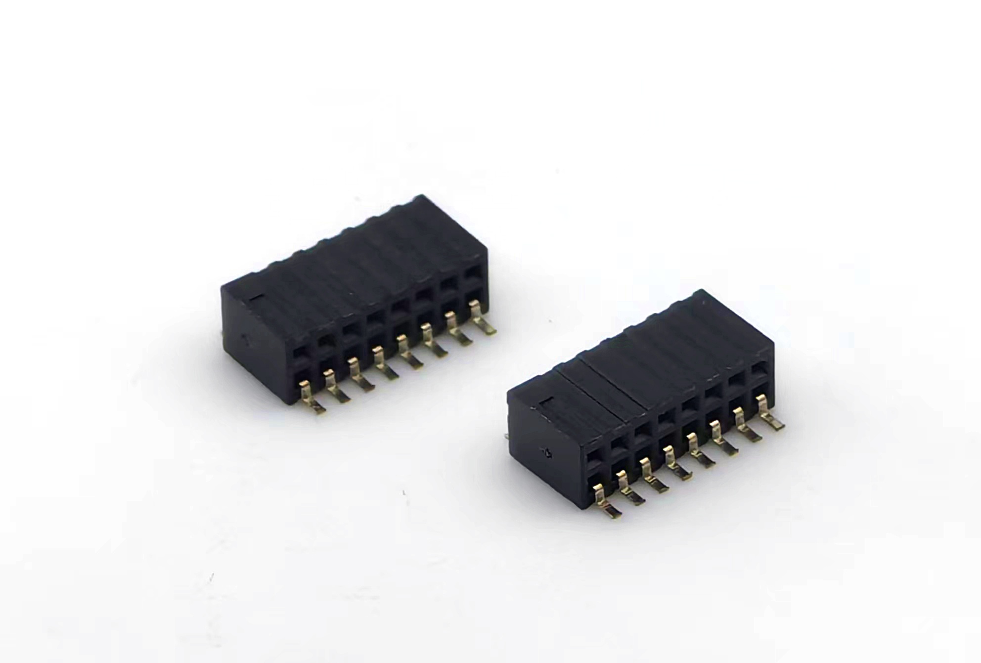 1.27mm Pitch Female  Header Connector Dual Row Side Entry SMT H:3.45mm 2*8P