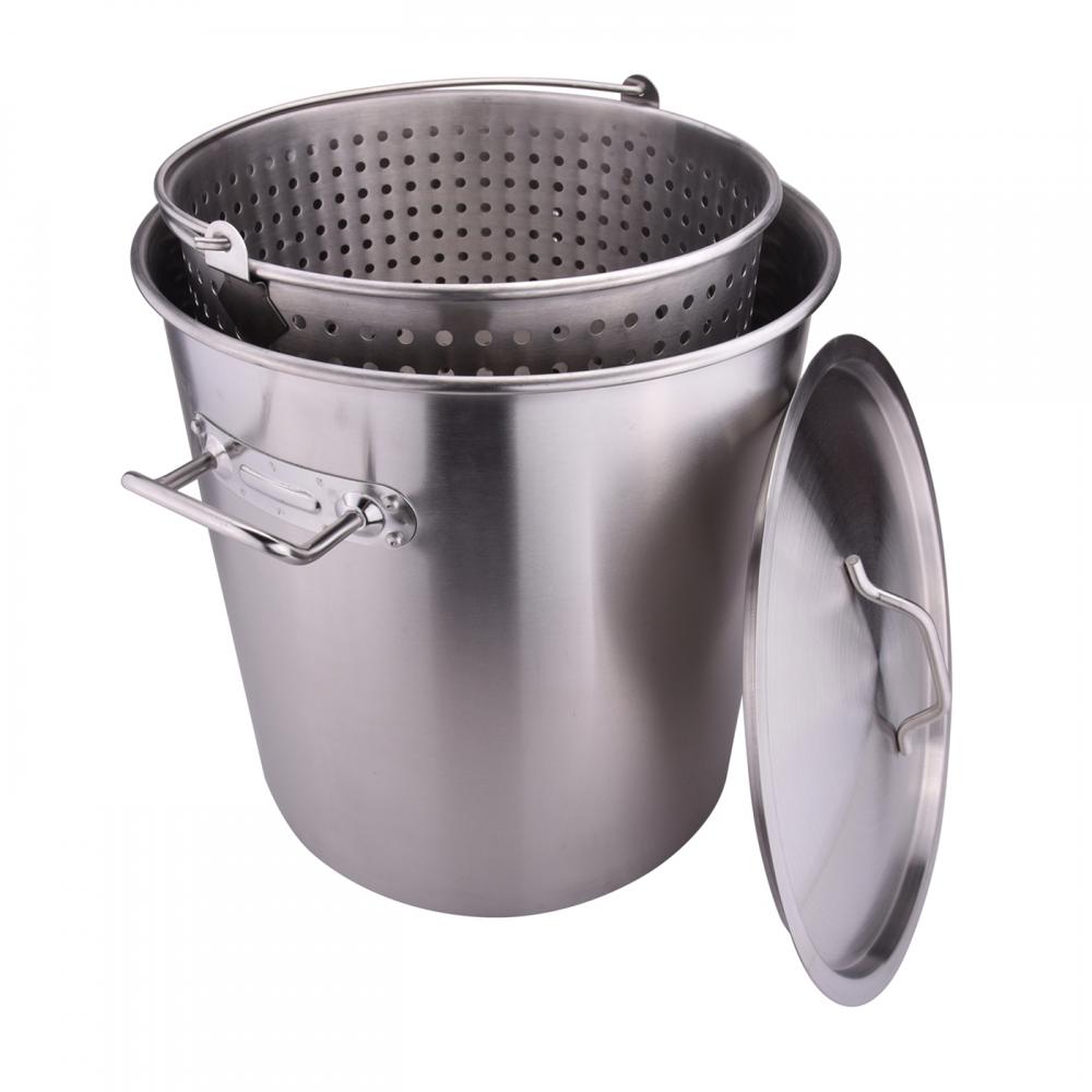 84Quart Stainless Steel Stock Pot with Basket