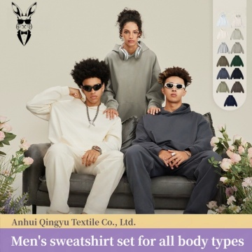 Modern Preppy Hoodie and Pant Set for Men