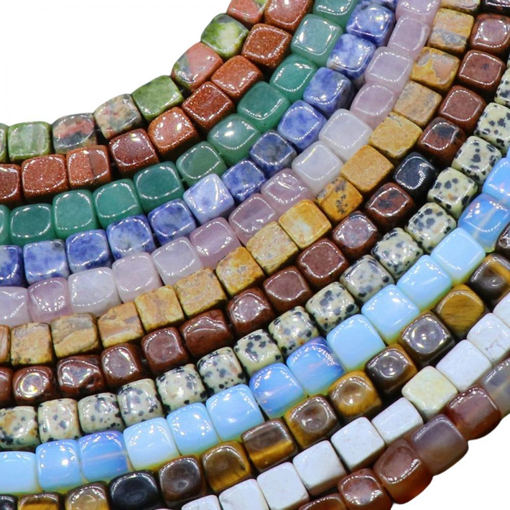 Gemstone square shape quartz stone beads natural stone loose beads for jewelry making beads strand 15 inches ( 38 cm ) wholesale