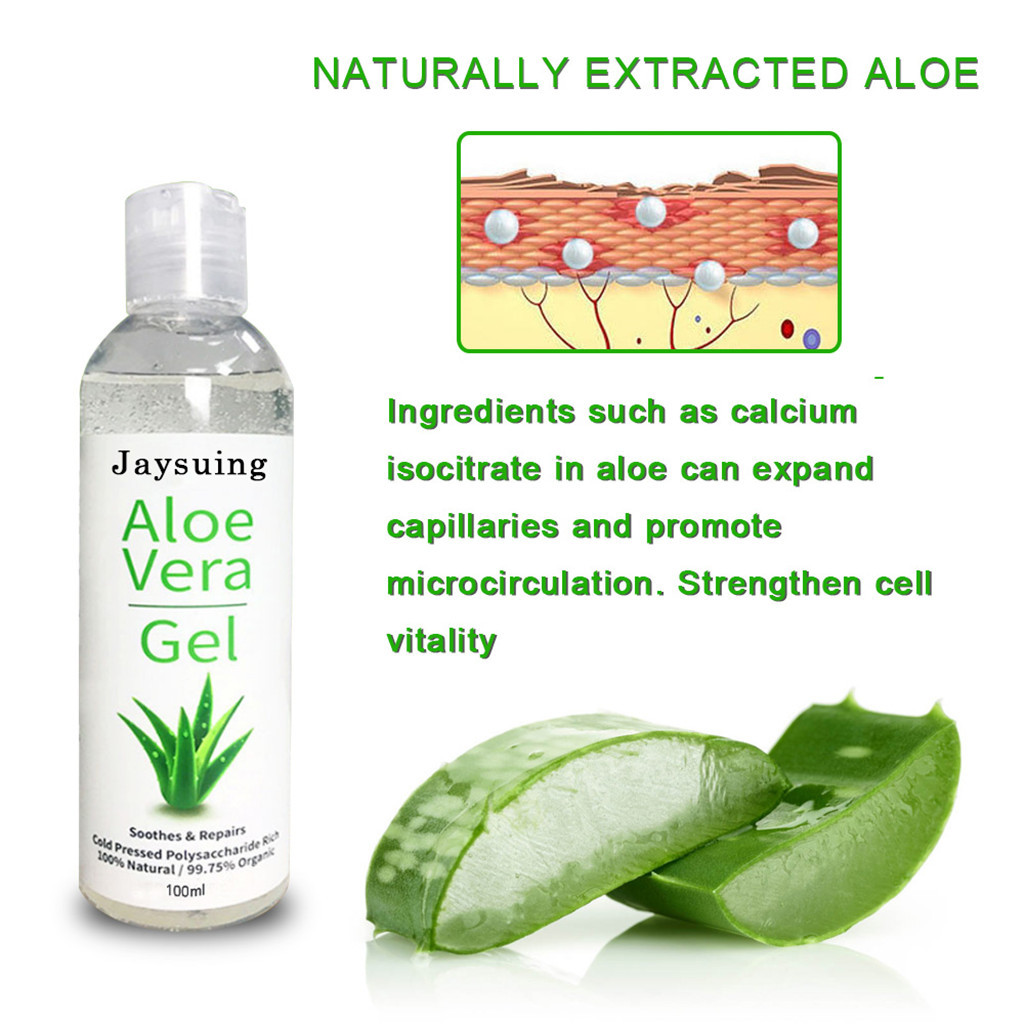 100ml Aloe Soothing Gel Aloe Vera Gel Skin Care Remove Acne Moisturizing Day Cream After Sun Lotions Aloe Gel Makeup Tools3.18
