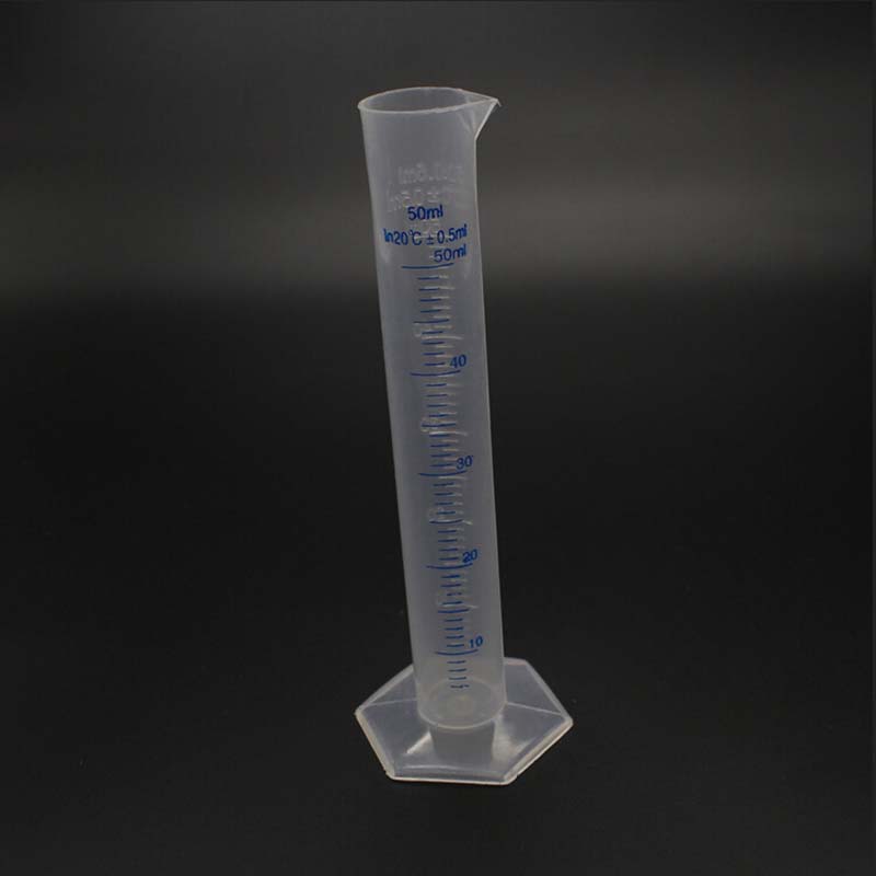 50ml Plastic Measuring Cylinder Graduated Cylinders Container Tube for Lab Supplies Laboratory Tools for School Accessories