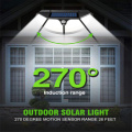 122 COB LED Solar Light Outdoor Solar Light For Garden Decoration Sun Powered Waterproof LED Wall Lamps Solar With Motion Sensor