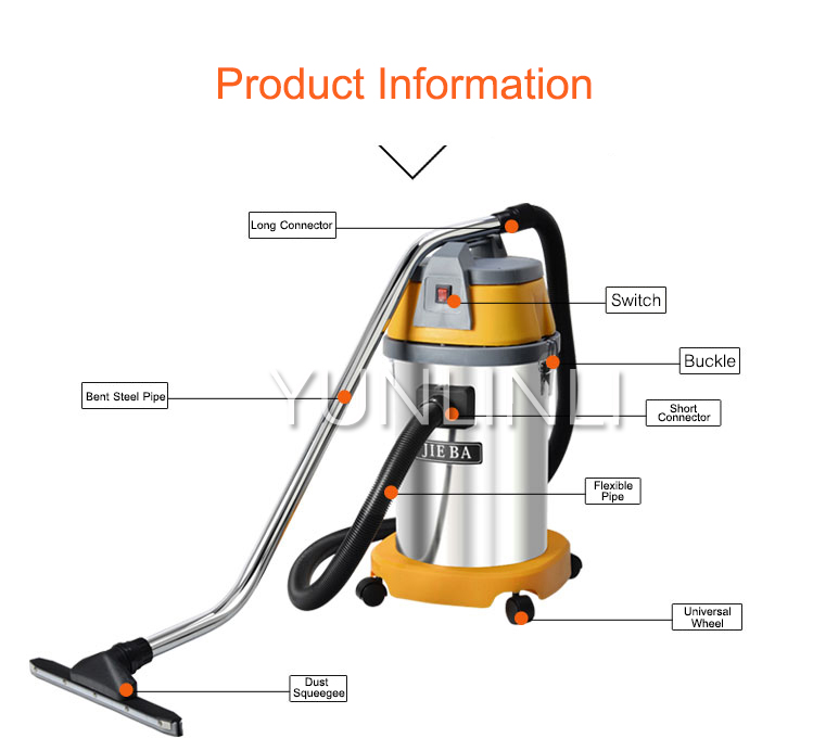 Household 30L Electric Vacuum Cleaners Wet and Dry Bucket Vacuum Cleaners Commercial & Industrial Vacuum Suction Machine