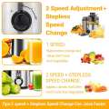 1000W 220V 2 Speed Electric Juice Extractor Stainless Steel Juicers Household Fruit Vegetables Drinking Machine for Home Kitchen