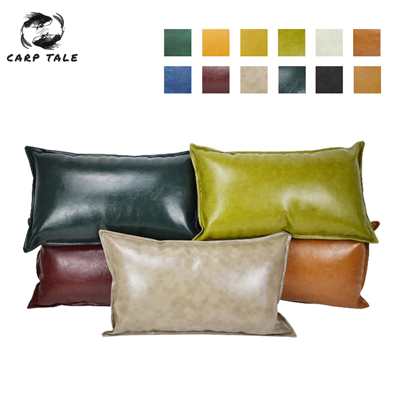 Multiple Sizes Pillow Covers PU Leather Cushion Cover Solid Color Pillowcases for Home Hotel Decorative Sofa Throw Pillow Cover