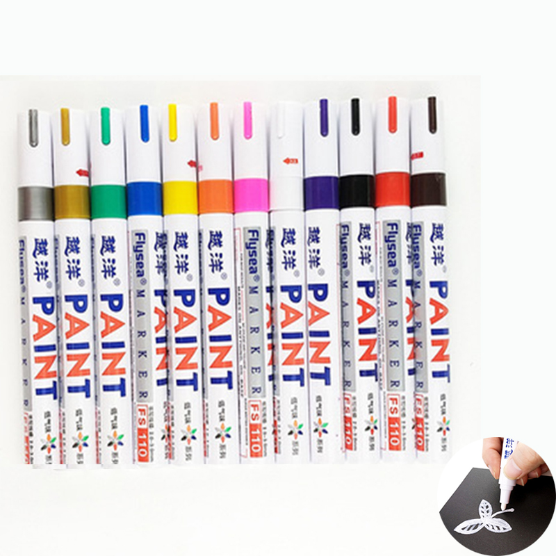 13 Colors White Waterproof Rubber Permanent Paint Marker Pen Car Tyre Tread Environmental Tire Painting Dropshipping