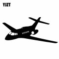 YJZT 15.2CM*7.1CM Simple Aeroplane Decorative Pattern Aircraft Shadow Vinyl Decal Car Sticker Nice Black/Silver C27-1154