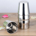 MagiDeal 4pcs Stainless Steel Mini Double Layer Camping Travel Home Water Mug Cup 180ml for picnic dinner party camping