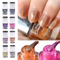 8 Colors Rainbow Mirror Effect Nail Polish Shinning Nail Glitter UV Gel Chrome Pigment Metallic Art Varnish Holographic TSLM2