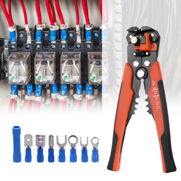 Electrical Wire Terminal Kit with 5-in-1 Automatic Wire Stripper Crimper and 400pcs Connectors Terminal Pliers