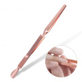 2 Way Rose gold Multifunction Gold Cuticle Pusher Nail Gel Tips Sculpting Shaping Tweezers Nail Art Clip Manicure Tool Nail Form