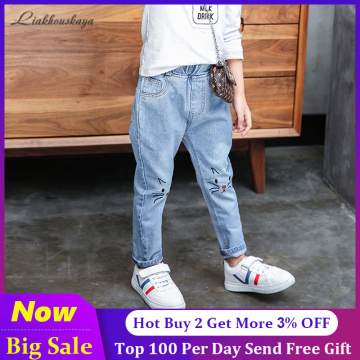 2020 New Girls Jeans Pants Spring Denim Pants Kids Clothing Children Jeans Casual Trousers Jeans For Girls Clothes 2-14 Year