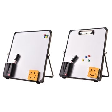 Erasable Magnetic Whiteboard Desktop Message Board Reusable Stand Mini Easel with/without Clip for School Office