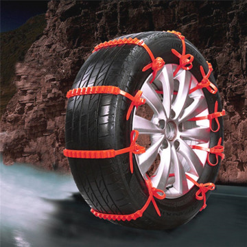 1PCS Universal Winter Non-slip Wearproof Red Nylon Car Tires Snow wheel Chains Anti-skid Emergency Chain for Car Truck SUV MPV