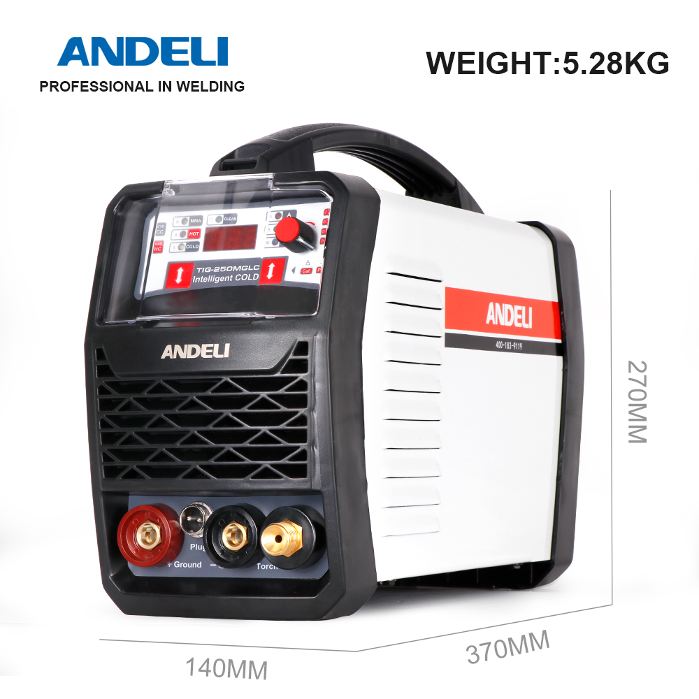 ANDELI Smart Portable Single Phase DC Inverter Tig Welder with Cleaning Fcuntion Intelligent Cold Welding Tig Welding machine
