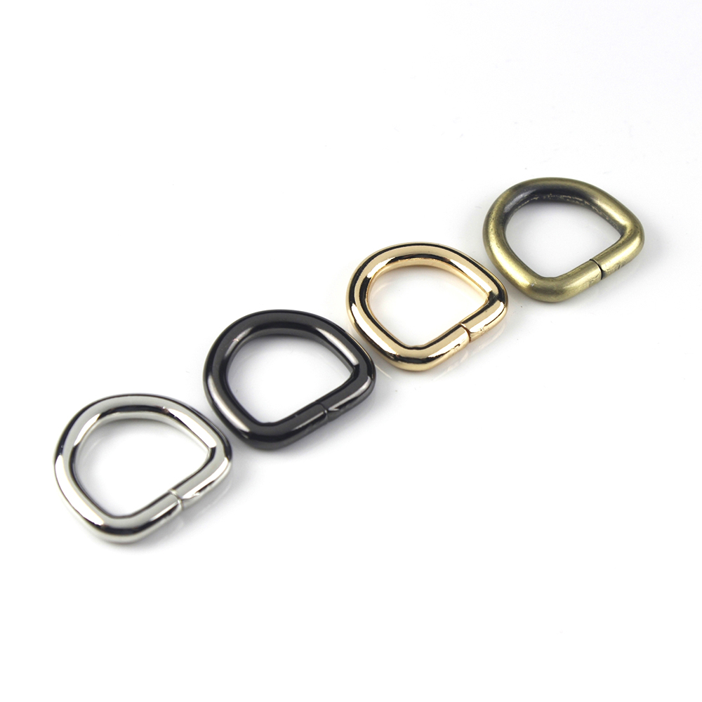 50pcs Pack 6/8" 20mm Metal Open-end D ring Buckle for Webbing Backpack Leather Craft Bag Strap Purse Pet Collar Parts Accessorie