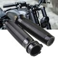 Black Aluminum Alloy Custom Aluminum Hand Grips Fits For Harley Sportster XL1200 883 Forty-Eight Softail Dyna Touring