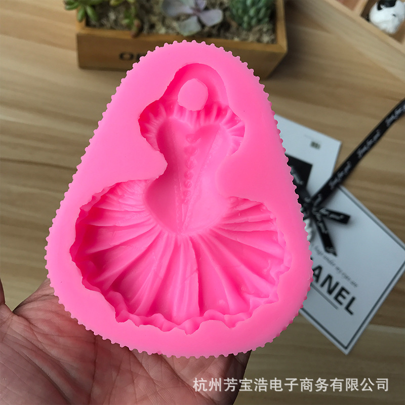 CHUANGGE Candle DIY Ballet Skirt Silicone Mold on-board Solid Expansion Sweet Girl Stone Heart Wax Brand Silicone Mold