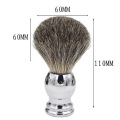 pure Badger high quality Hair shaving brush with metal Handle Shaving Brush for shave barber tool