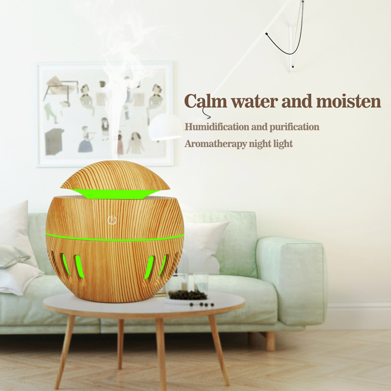 Aromatherapy Cool Mist Maker Humidifier Electric Aroma Air Diffuser Wood Ultrasonic Air Humidifier Essential Oil For Home Yoga