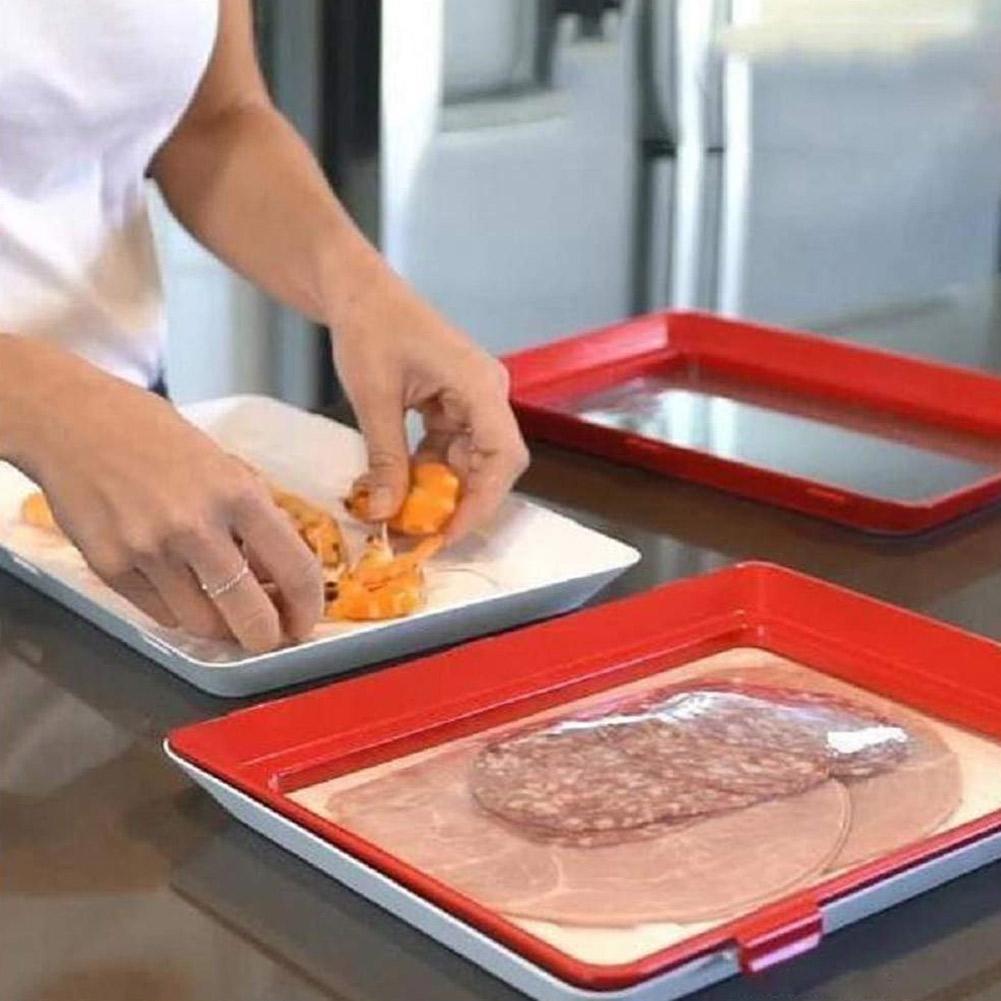 Fresh Tray Environmental Protection Pollution Food Baking Tray Cooking Supplies Kitchen Vacuum Preservation F7C9